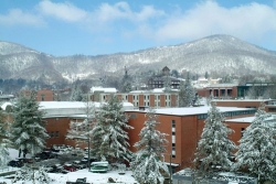 ASU campus after winter snow fall