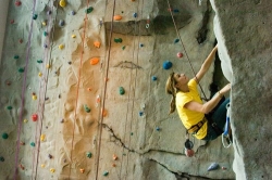 Climbing wall in ASU recreation center