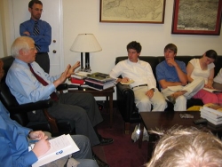 ASU grad students in Washington DC meeting with US Representative David Price